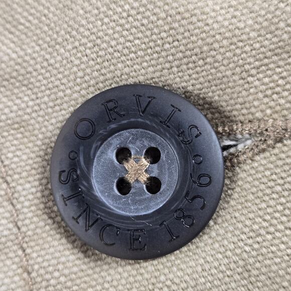 Vintage Orvis Jacket Canvas Lined Khaki Tan Barn Work Chore Coat Size XXL - Picture 6 of 13